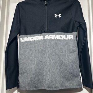 Under Armour Black and White Half-Zip Top